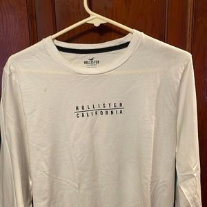 White and blue with black detail Hollister long sleeve